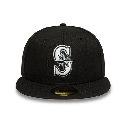 This is a Seattle Mariners MLB Black 59FIFTY Fitted Cap 3