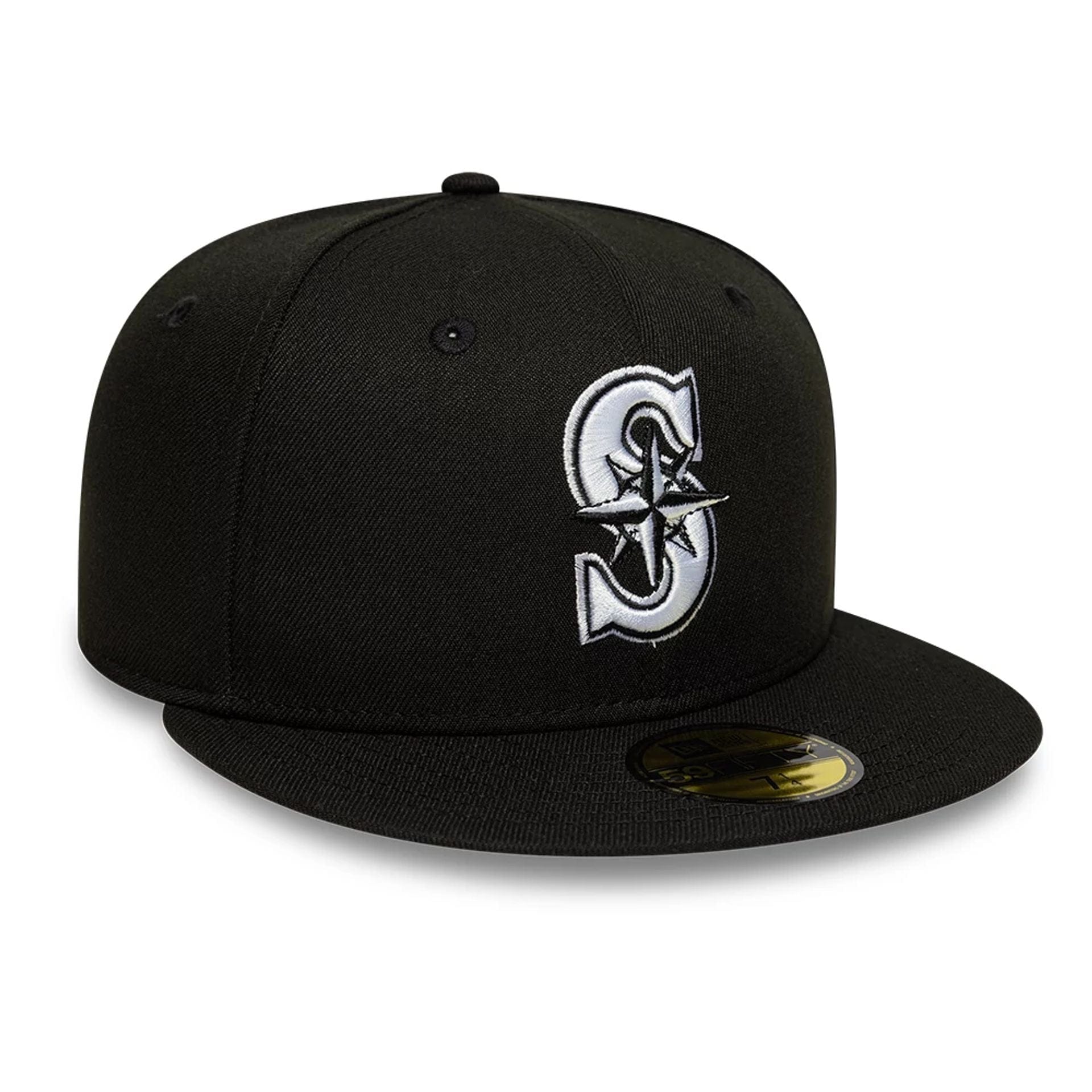 This is a Seattle Mariners MLB Black 59FIFTY Fitted Cap 4