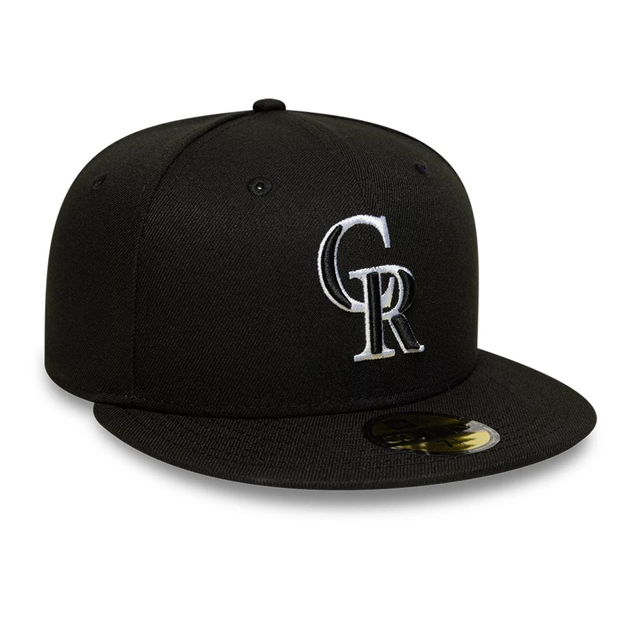 This is a Colorado Rockies MLB Black 59FIFTY Fitted Cap 4