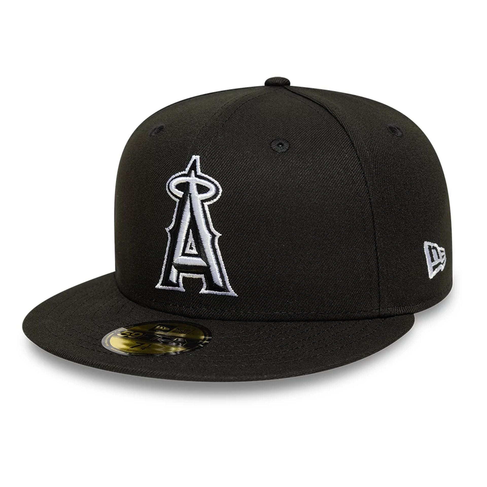 This is a LA Angels MLB Black 59FIFTY Fitted Cap 1