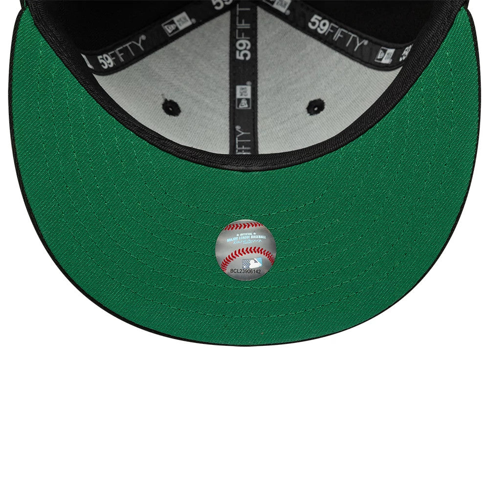 This is a LA Angels MLB Black 59FIFTY Fitted Cap 2