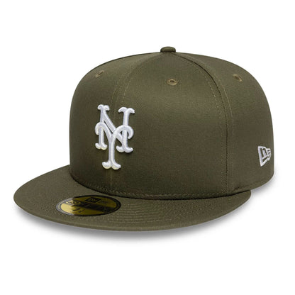 Pictured is this New York Mets MLB Dark Green 59FIFTY Fitted cap. 1