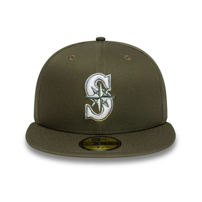 Pictured is this Seattle Mariners MLB Dark Green 59FIFTY Fitted cap. 2