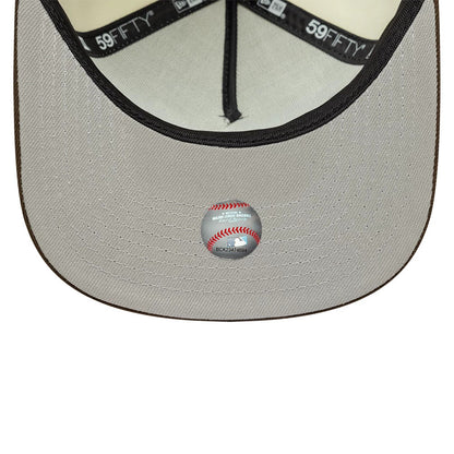 This is a LA Angels MLB Cream 59FIFTY A-Frame Fitted Cap 2