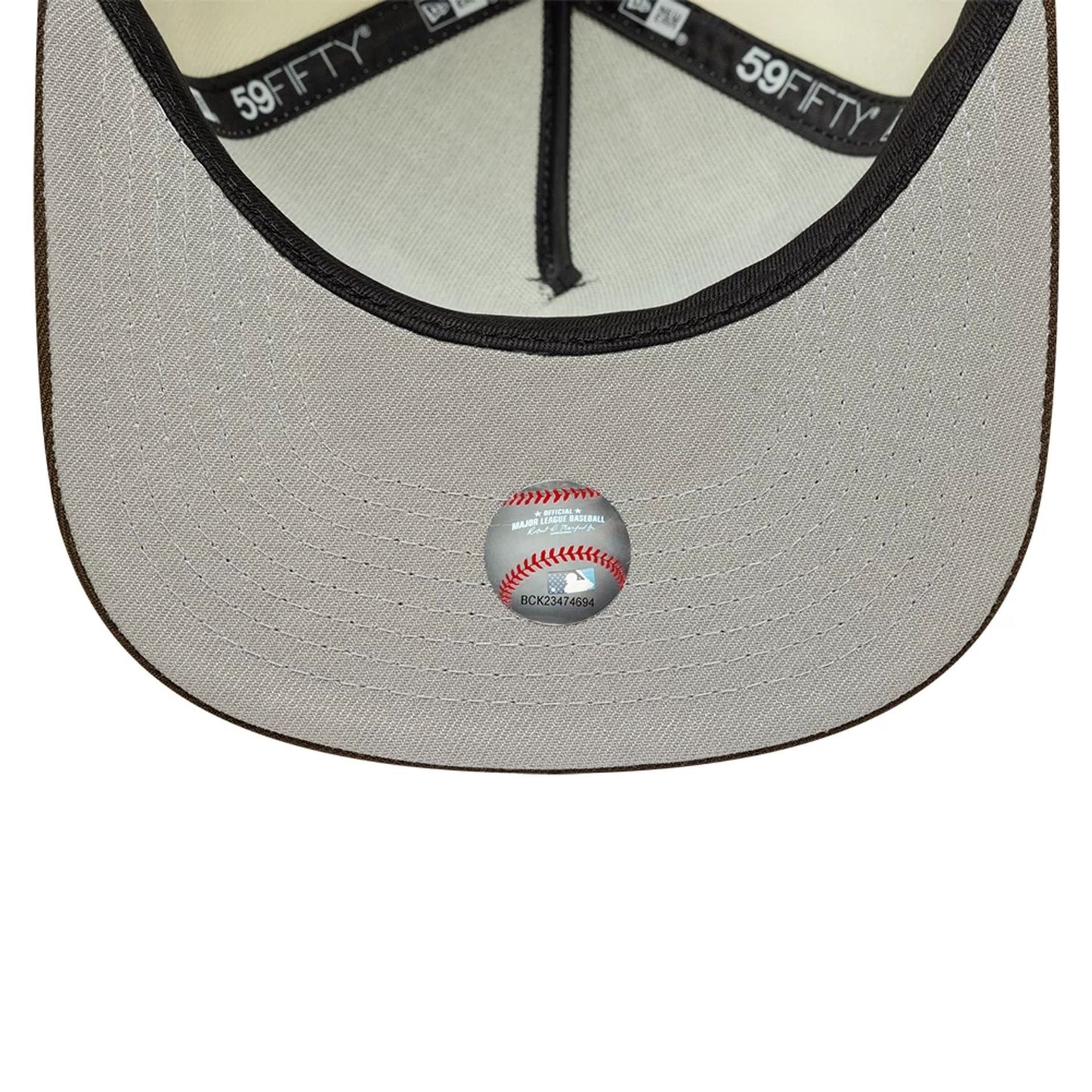 This is a LA Angels MLB Cream 59FIFTY A-Frame Fitted Cap 2