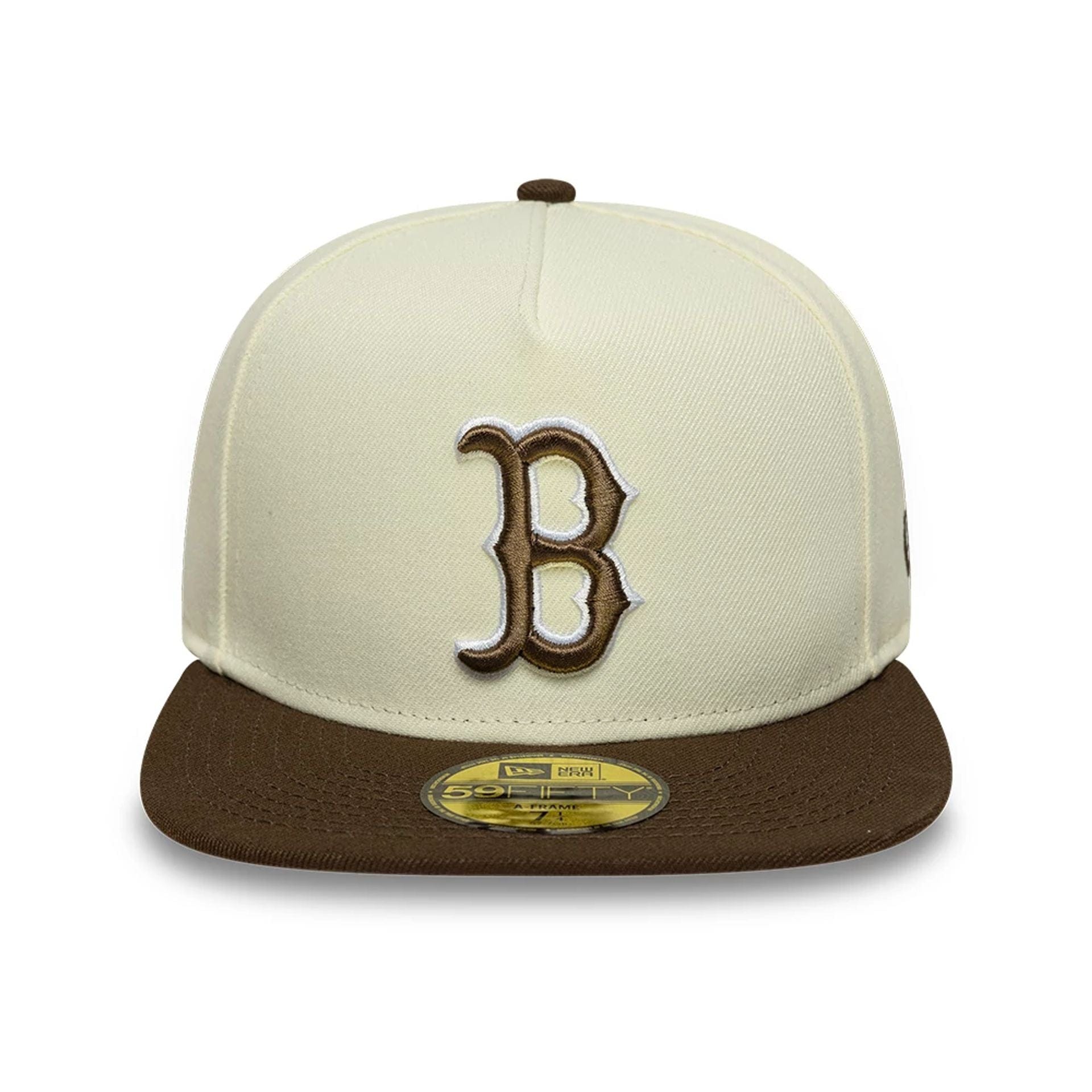 This is a Boston Red Sox MLB Cream 59FIFTY A-Frame Fitted Cap 3