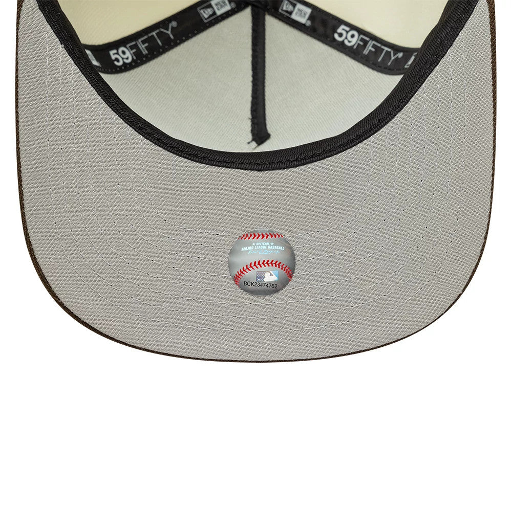 This is a Boston Red Sox MLB Cream 59FIFTY A-Frame Fitted Cap 2