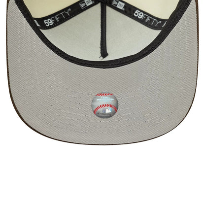 This is a Boston Red Sox MLB Cream 59FIFTY A-Frame Fitted Cap 2