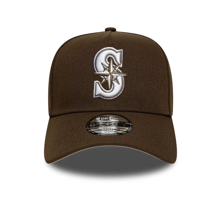 This is a Seattle Mariners MLB Dark Brown 9FORTY A-Frame Adjustable Cap 3