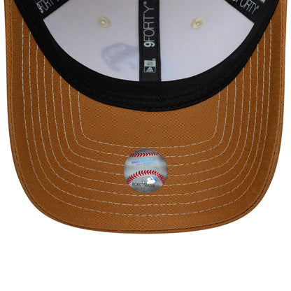 Pictured is this MLB New York Yankees 9FORTY cap in cream and brown. 7