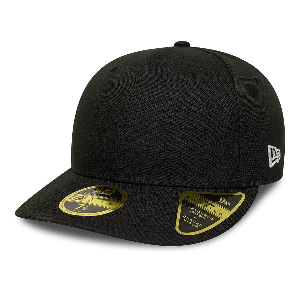 This is a  New Era Black Low Profile 59FIFTY Fitted Cap 1