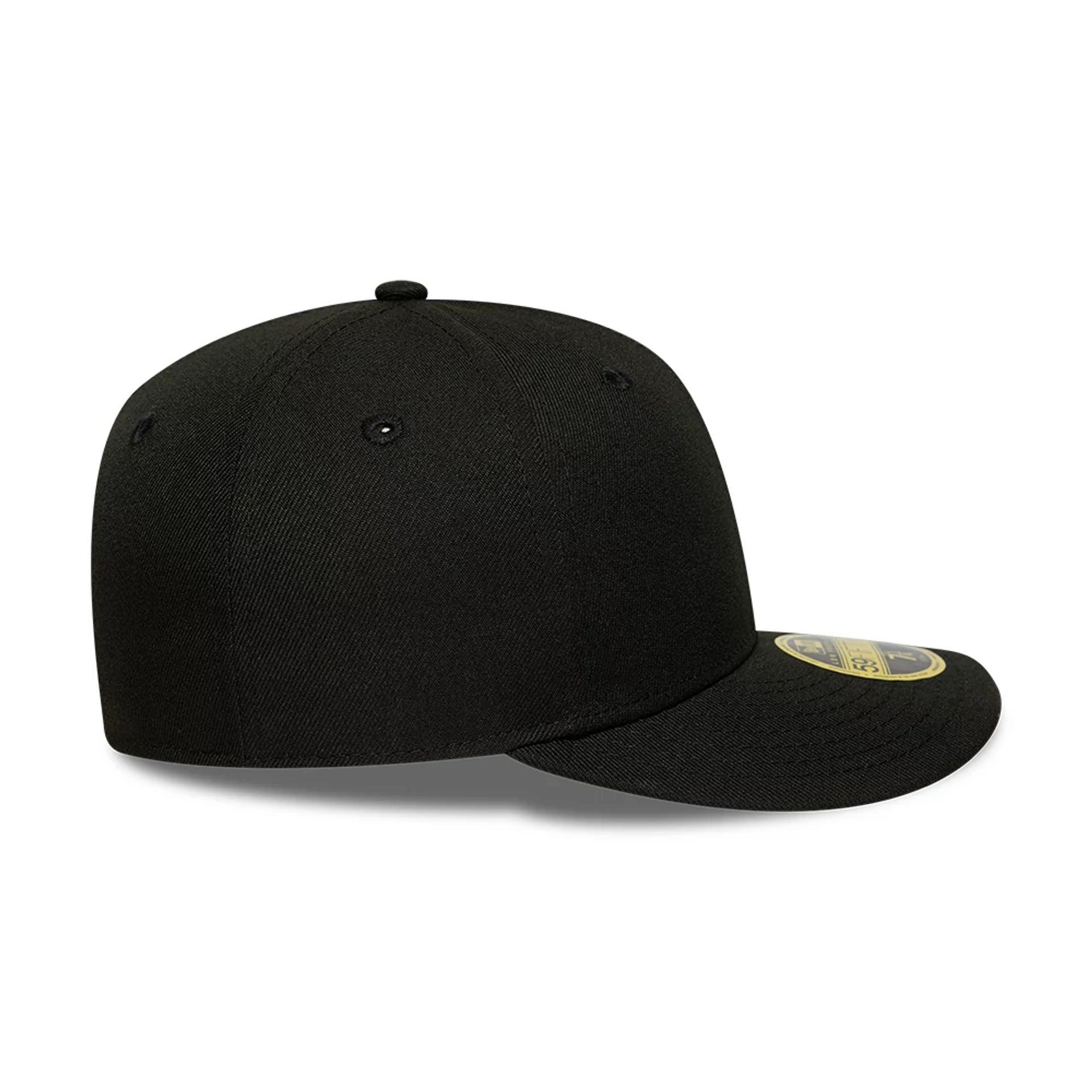 This is a  New Era Black Low Profile 59FIFTY Fitted Cap 5