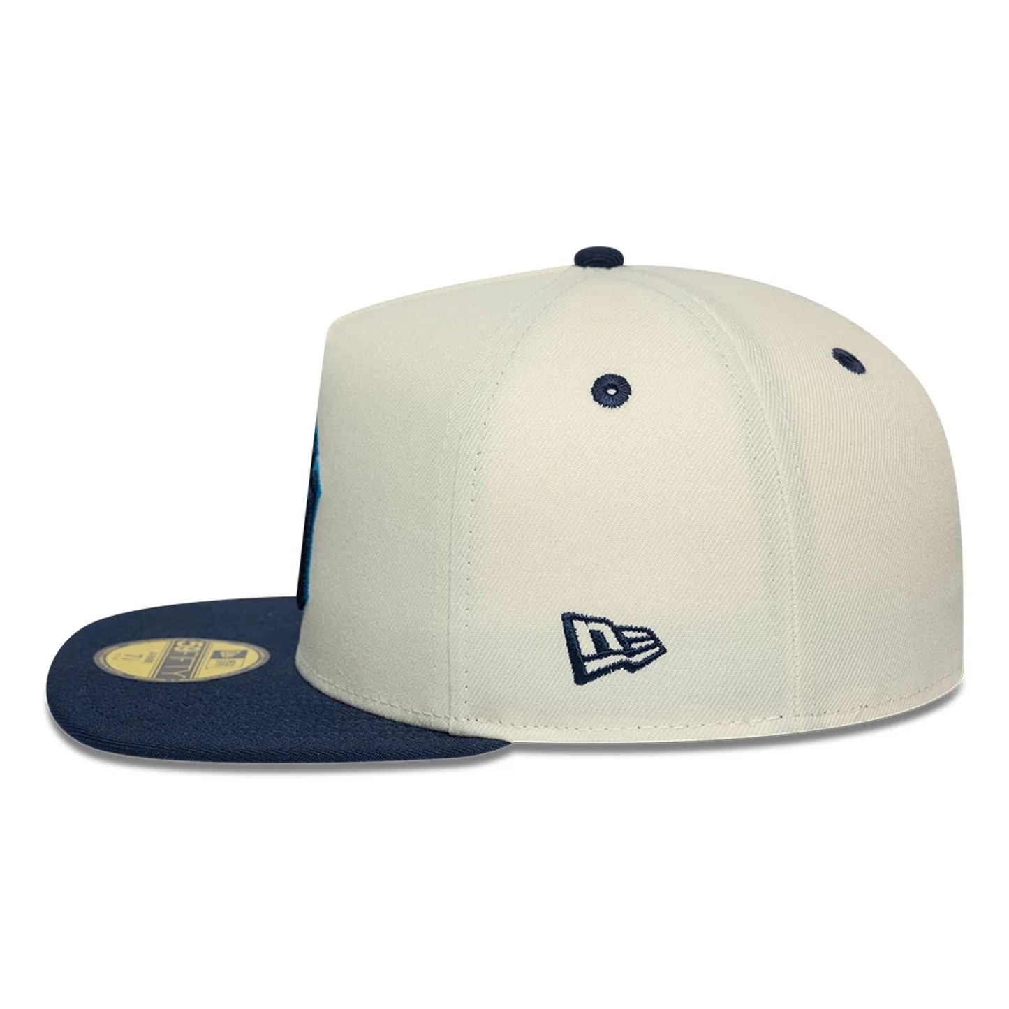 Pictured is this New York Yankees MLB White 59FIFTY A-Frame Fitted cap. 6