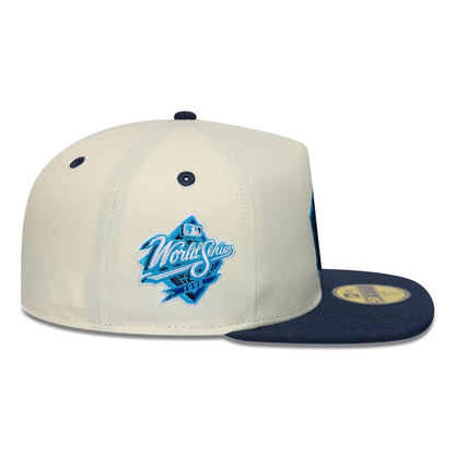 Pictured is this New York Yankees MLB White 59FIFTY A-Frame Fitted cap. 5