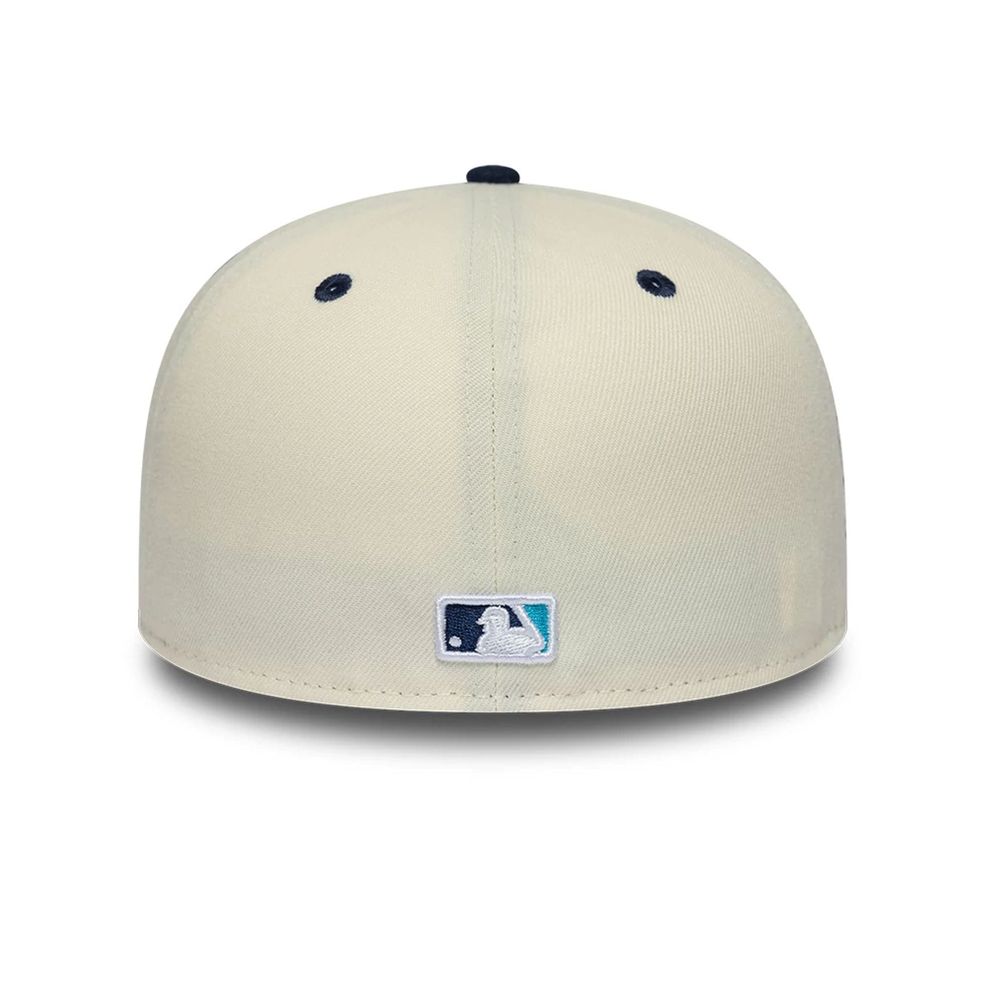 Pictured is this Toronto Blue Jays MLB White 59FIFTY A-Frame Fitted cap. 7
