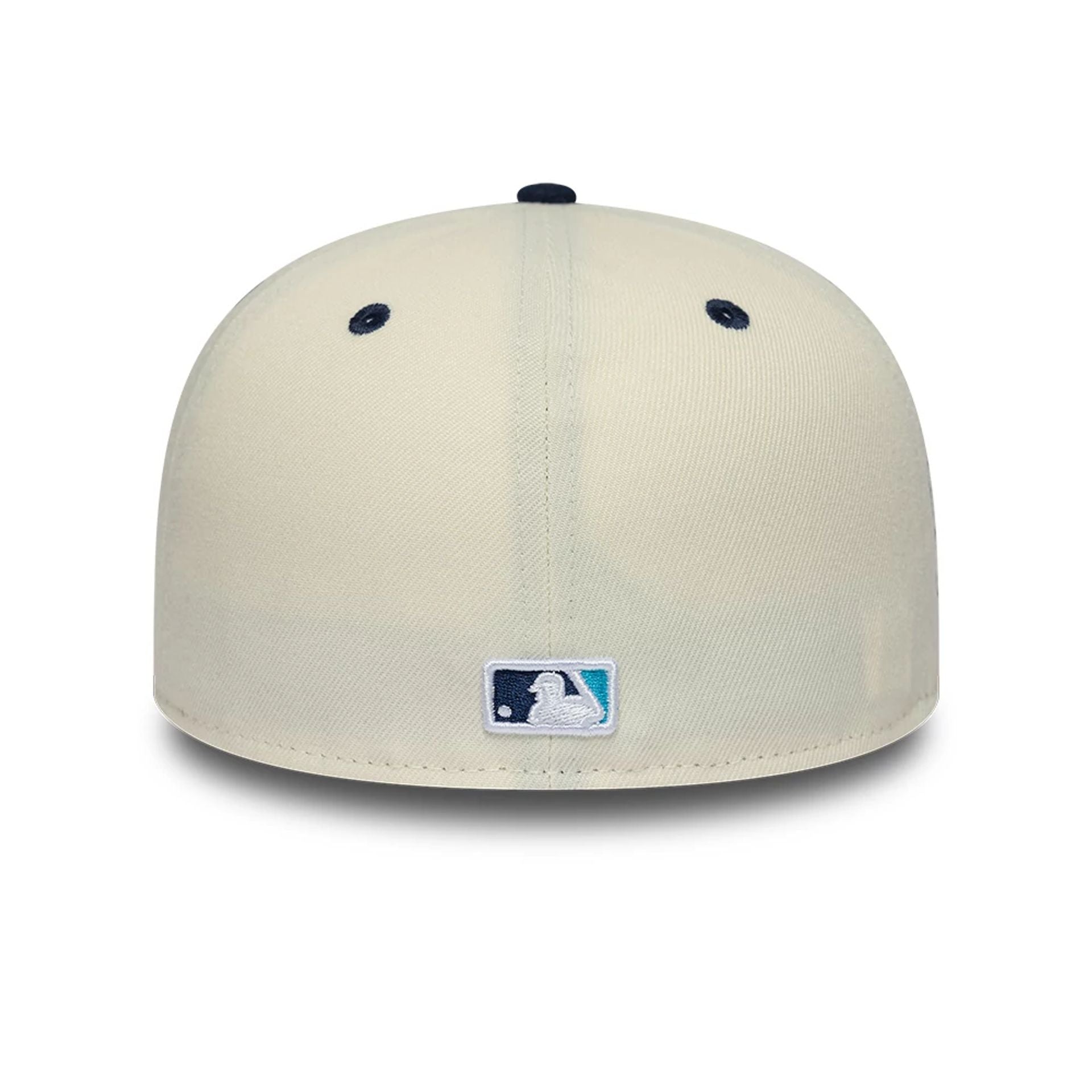 Pictured is this Toronto Blue Jays MLB White 59FIFTY A-Frame Fitted cap. 7