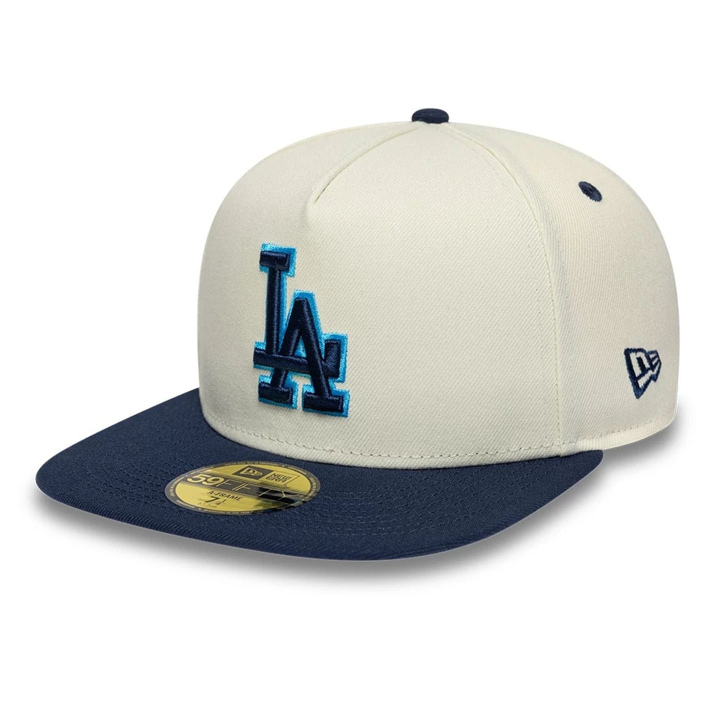 Pictured is this LA Dodgers MLB White 59FIFTY A-Frame Fitted cap. 4