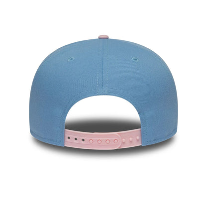Pictured is this MLB Upside Down LA Angels 9FIFTY Snapback cap in pastel blue. 5