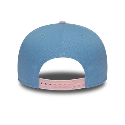 Pictured is this MLB Upside Down LA Angels 9FIFTY Snapback cap in pastel blue. 5