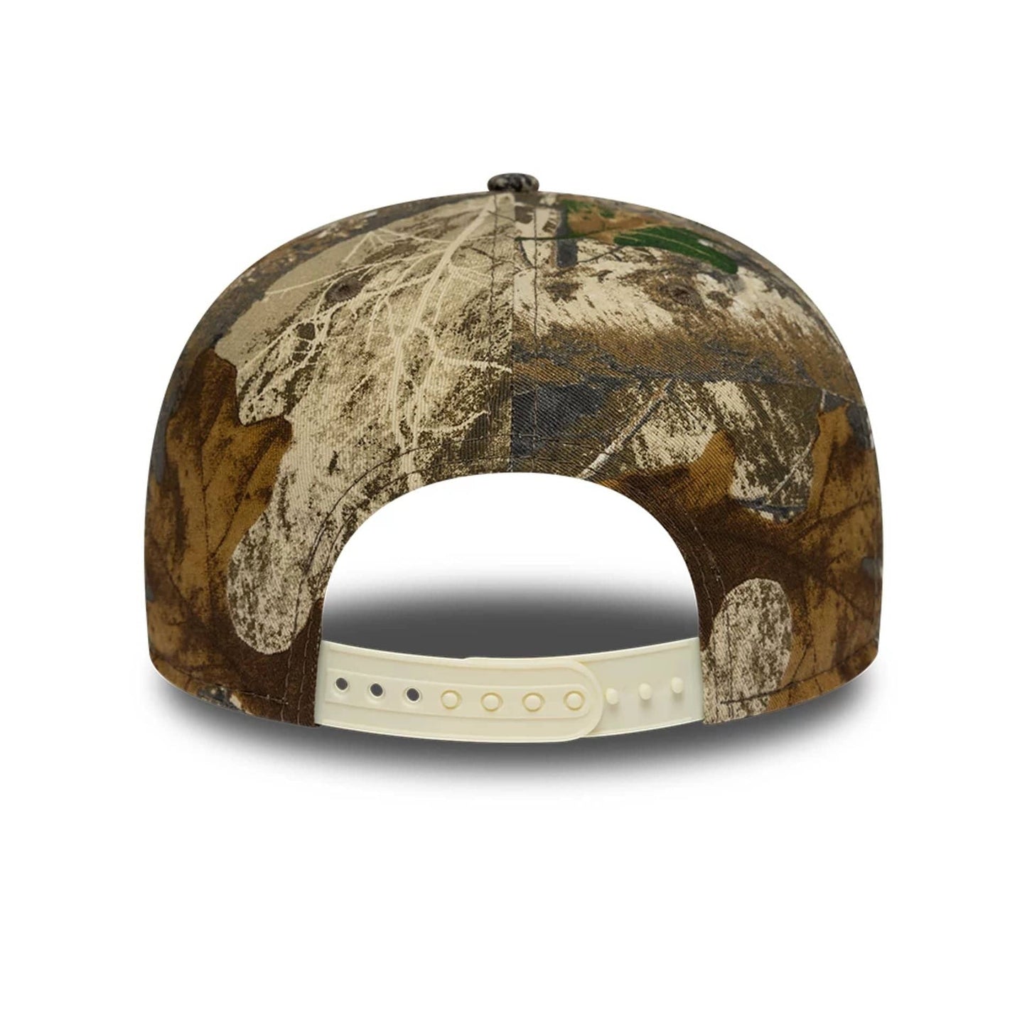 Pictured is this New Era Real Tree 9FIFTY Snapback cap in beige. 6