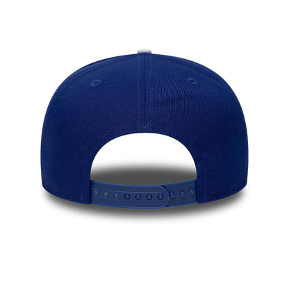 Pictured is this MLB Kanji LA Dodgers 9FIFTY Snapback Adjustable cap in dark blue. 7