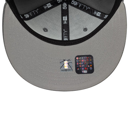Pictured is this NBA New York Knicks 59FIFTY Fitted cap in dark grey. 7