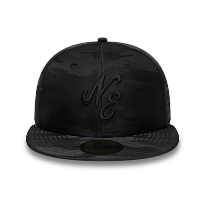 Pictured is this New Era Camo 59FIFTY Fitted cap in black. 2