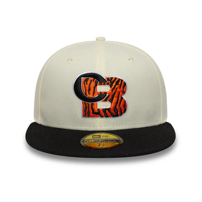 Pictured is this  NFL City Originals Cincinnati Bengals 59FIFTY Fitted cap in cream. 2