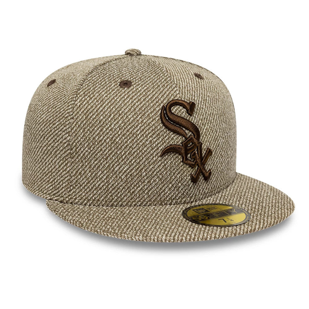 Pictured is this  MLB Heather Brown Chicago White Sox 59FIFTY Fitted cap in brown. 4