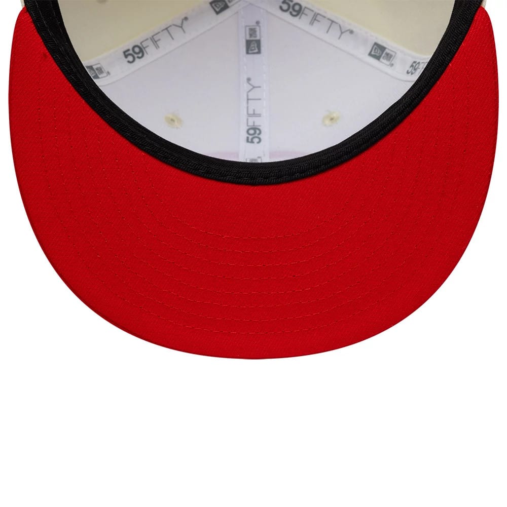 Pictured is this TGR Haas F1 59FIFTY Fitted cap in cream. 6