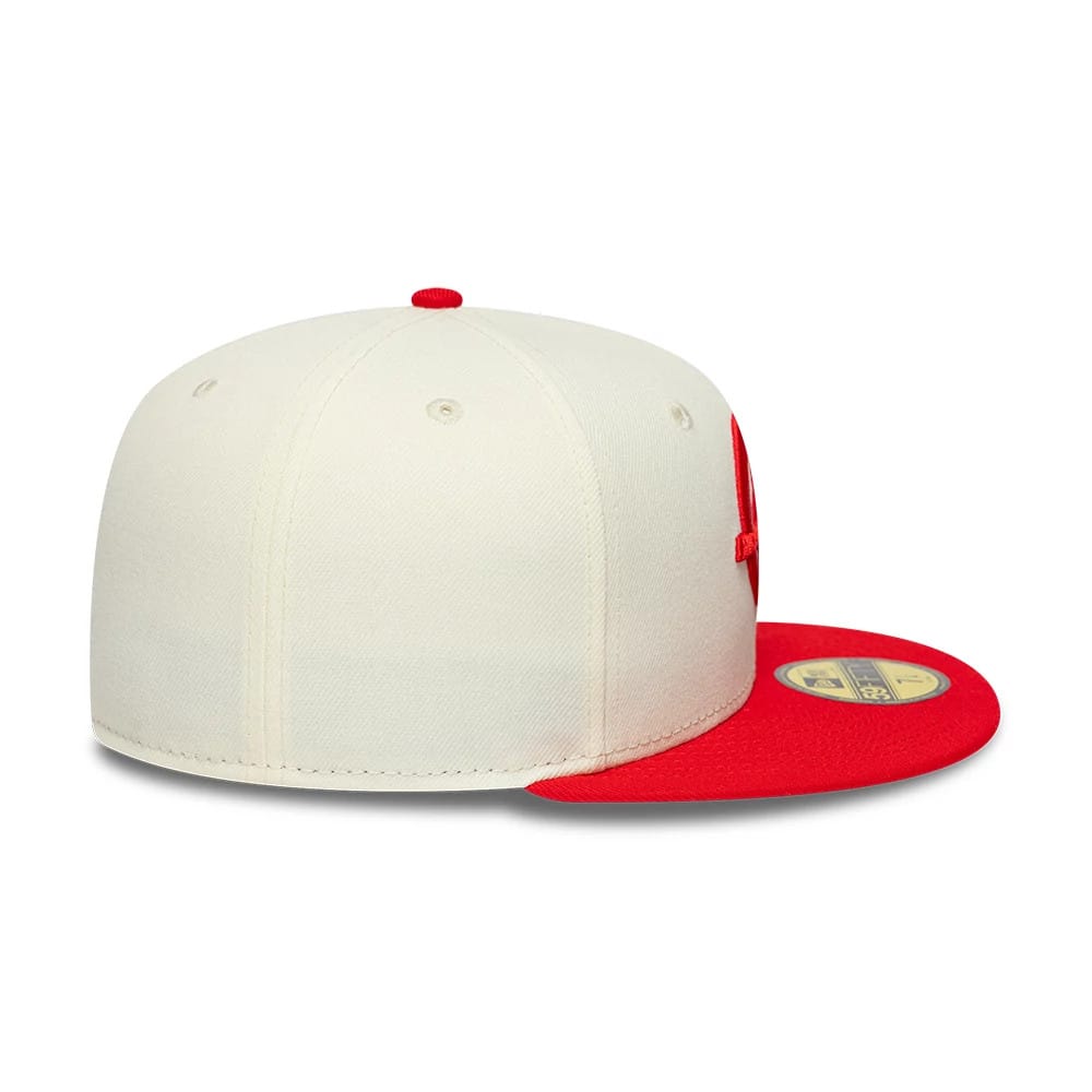 Pictured is this TGR Haas F1 59FIFTY Fitted cap in cream. 5