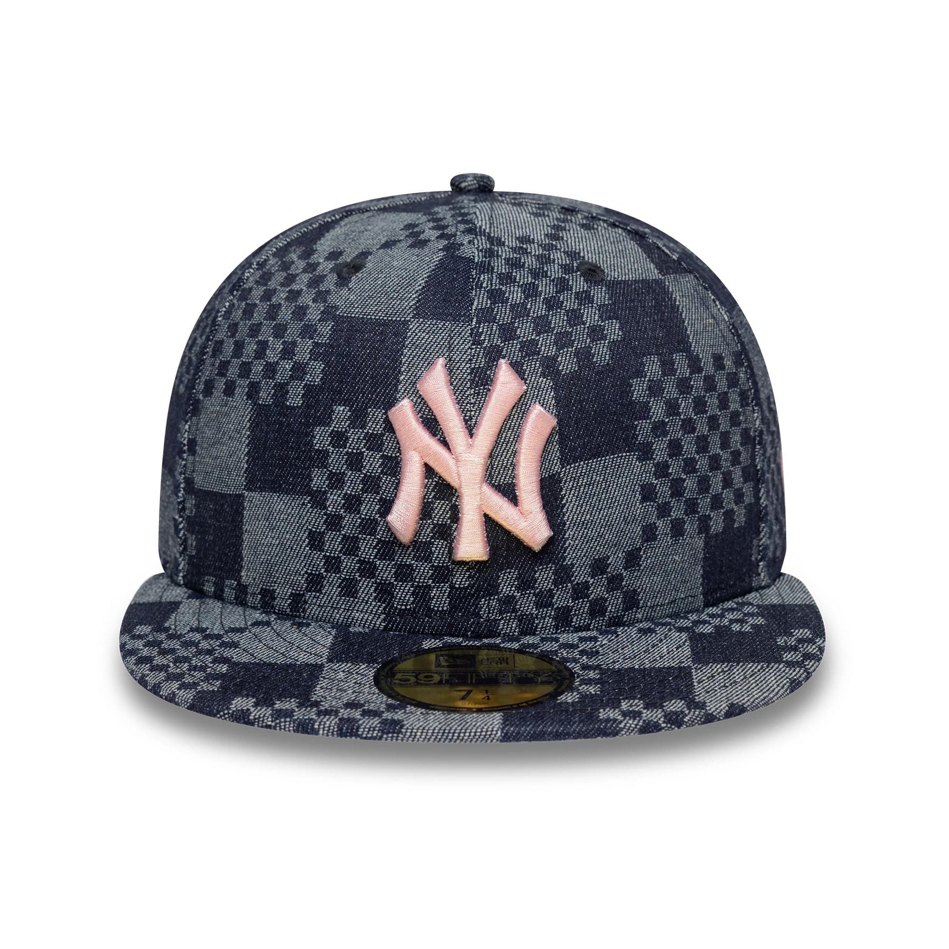 Pictured is this MLB Denim New York Yankees 59FIFTY Fitted cap in blue. 3