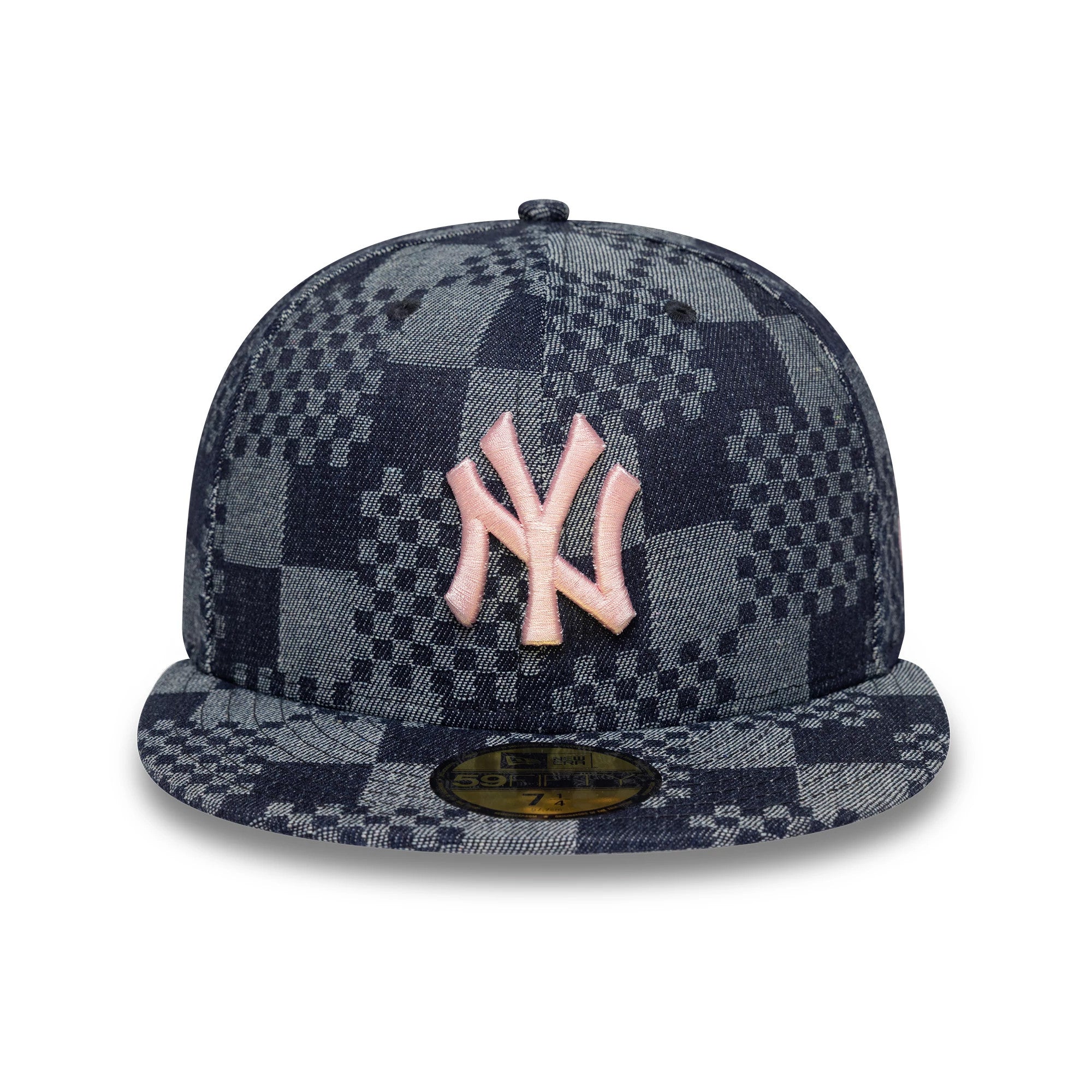 Pictured is this MLB Denim New York Yankees 59FIFTY Fitted cap in blue. 3