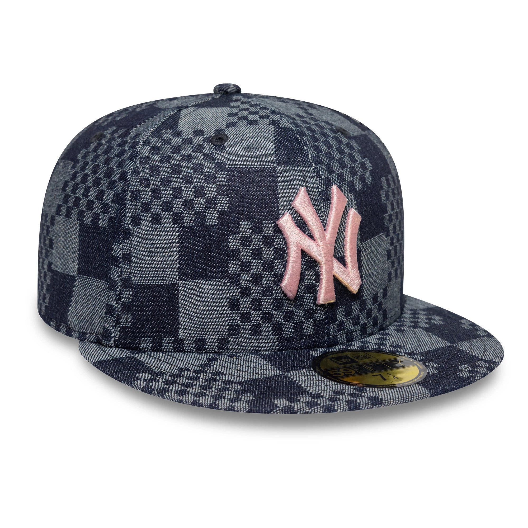 Pictured is this MLB Denim New York Yankees 59FIFTY Fitted cap in blue. 4