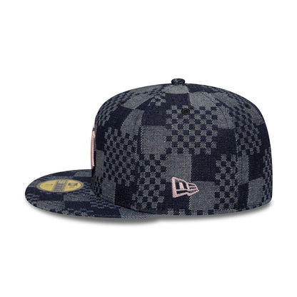 Pictured is this MLB Denim New York Yankees 59FIFTY Fitted cap in blue. 5