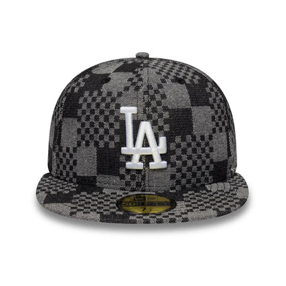 Pictured is this MLB Denim LA Dodgers 59FIFTY Fitted cap in black. 3