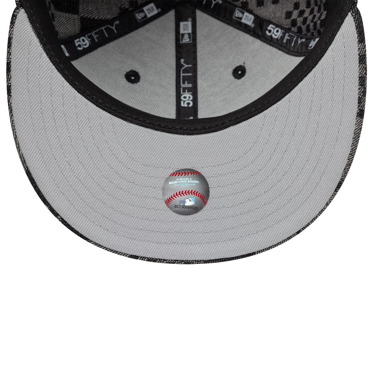 Pictured is this MLB Denim LA Dodgers 59FIFTY Fitted cap in black. 2