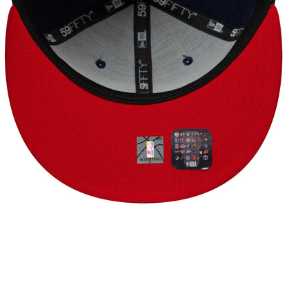 Pictured is this NBA Global Games 2026 London Washington Wizards 59FIFTY Fitted cap in dark blue and red. 7