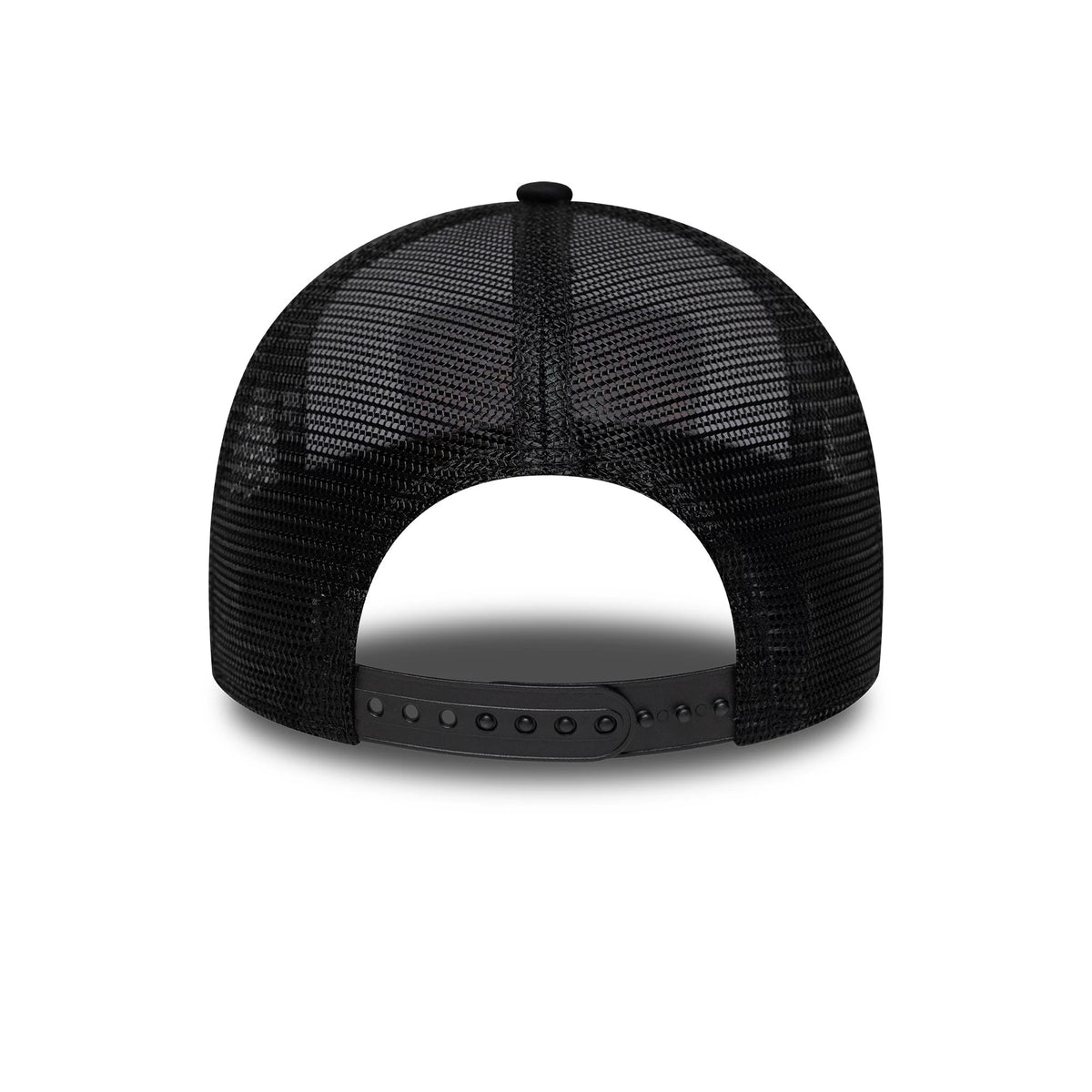 Pictured is this New Era Munich 9FORTY M-Crown A-Frame Trucker cap in white & black. 6