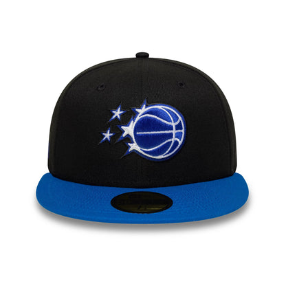 Pictured is this NBA Global Games 2026 London Orlando Magic 59FIFTY Fitted cap in black and blue. 2