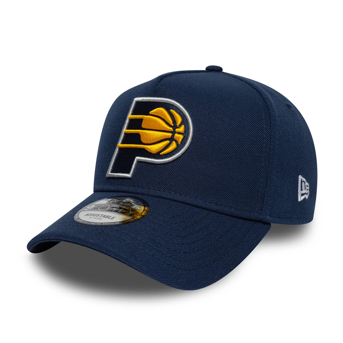 Pictured is this NBA Global Games 2026 London Indiana Pacers 9FORTY A-Frame cap in dark blue. 3