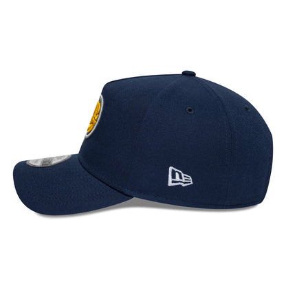 Pictured is this NBA Global Games 2026 London Indiana Pacers 9FORTY A-Frame cap in dark blue. 5