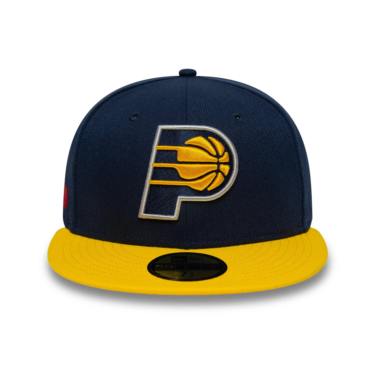Pictured is this NBA Global Games 2026 London Indiana Pacers 59FIFTY Fitted cap in dark blue and yellow. 2