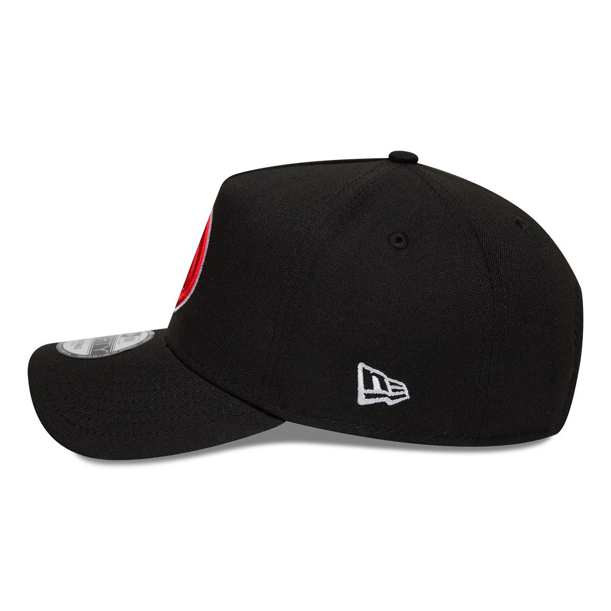 Pictured is this NBA Global Games 2026 Madrid Atlanta Hawks 9FORTY A-Frame cap in black. 5