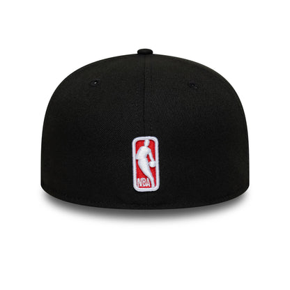Pictured is this NBA Global Games 2026 Madrid Atlanta Hawks 59FIFTY Fitted cap in black and red. 6