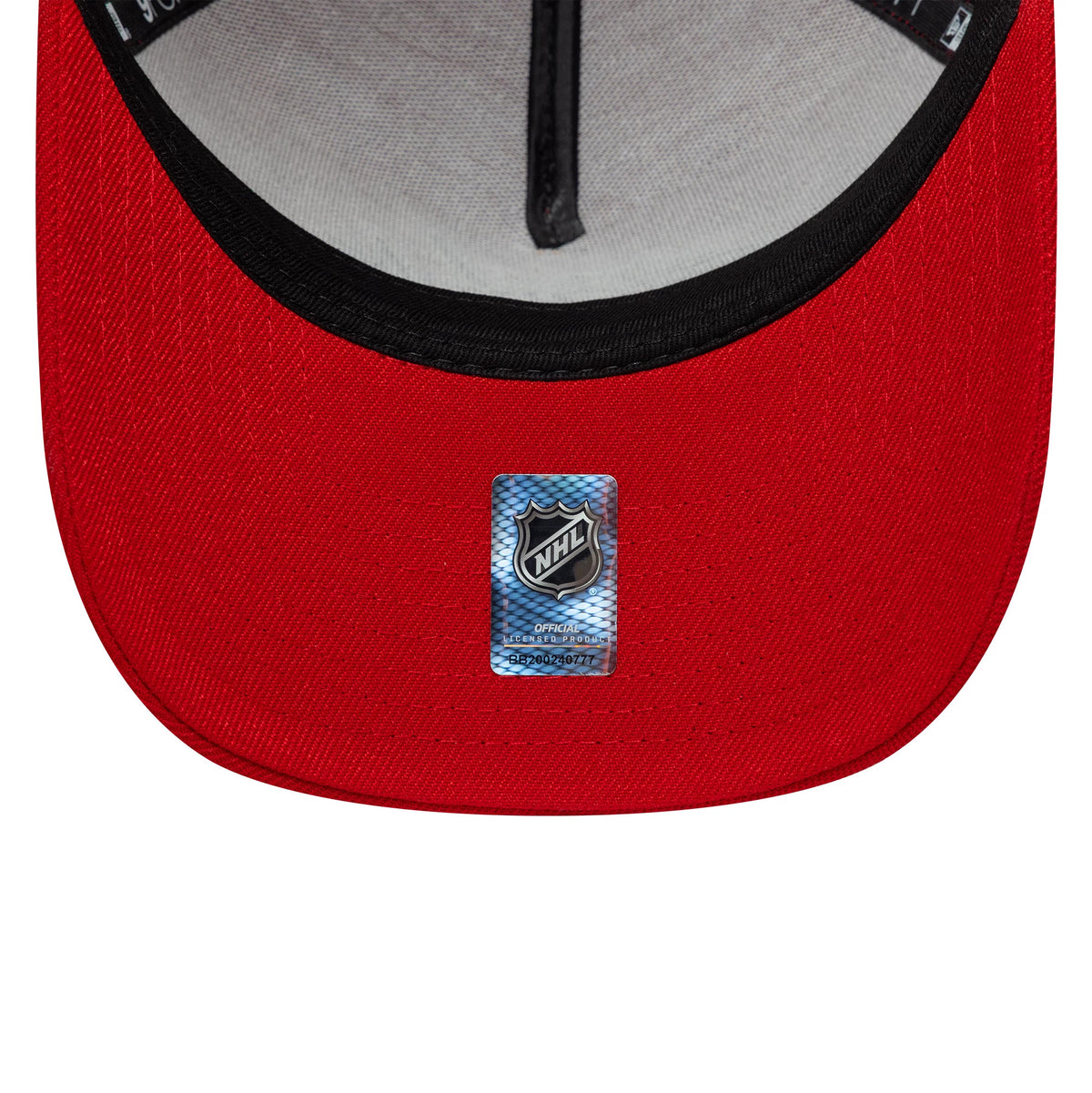 Pictured is this NHL London Game 2026 Washington Capitals 9FORTY A-Frame cap in red. 7