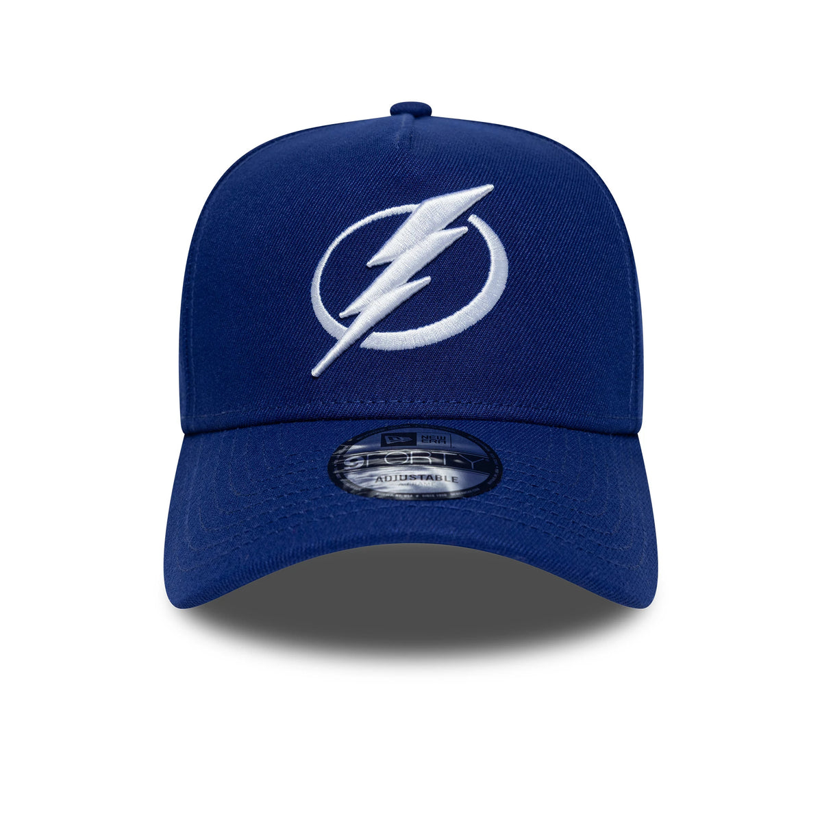 Pictured is this NHL London Game 2026 Tampa Bay Lightning 9FORTY A-Frame cap in dark blue. 2