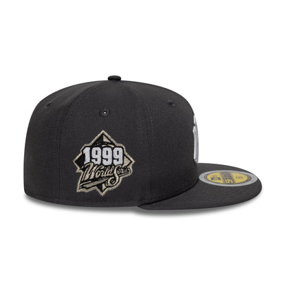 Pictured is this Youth MLB New York Yankees 59FIFTY Fitted cap in dark grey. 5