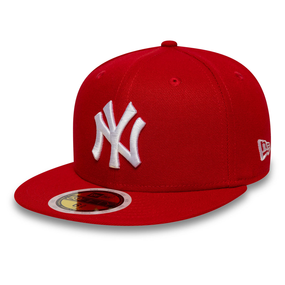 Pictured is this Youth MLB New York Yankees 59FIFTY Fitted cap in red. 4