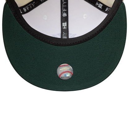 Pictured is this MLB New York Yankees 9FIFTY Snapback cap in cream and dark green. 7